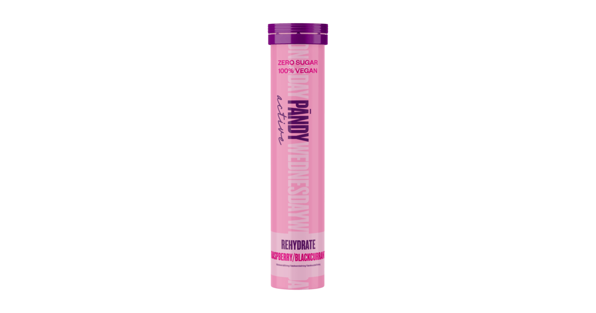 Pändy Raspberry Köp Pändy Rehydrate effervescent tablets Raspberry/Blackcurrant 20 st ...