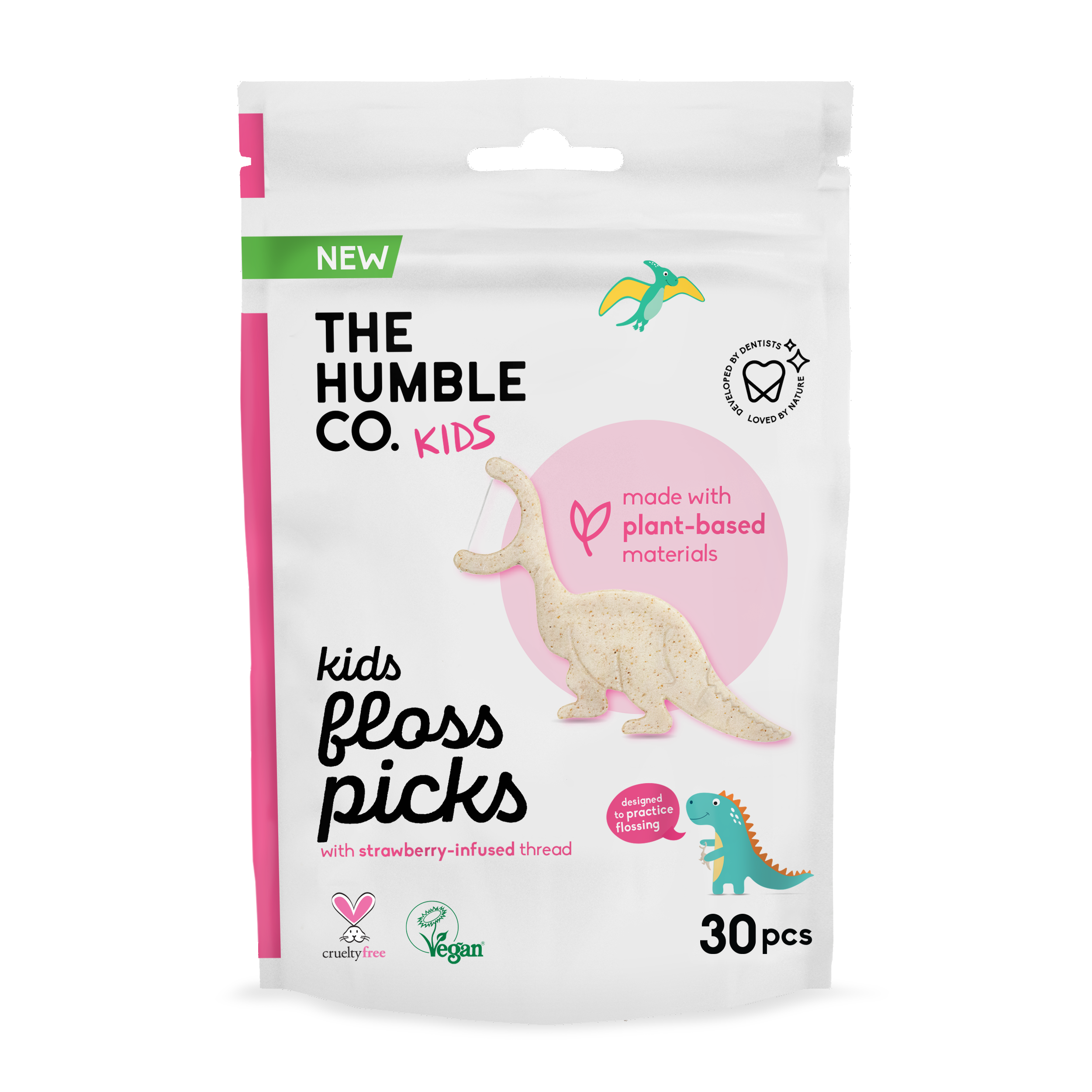 Humble Växtbaserade Tandtrådsbyglar för Barn 30-pack