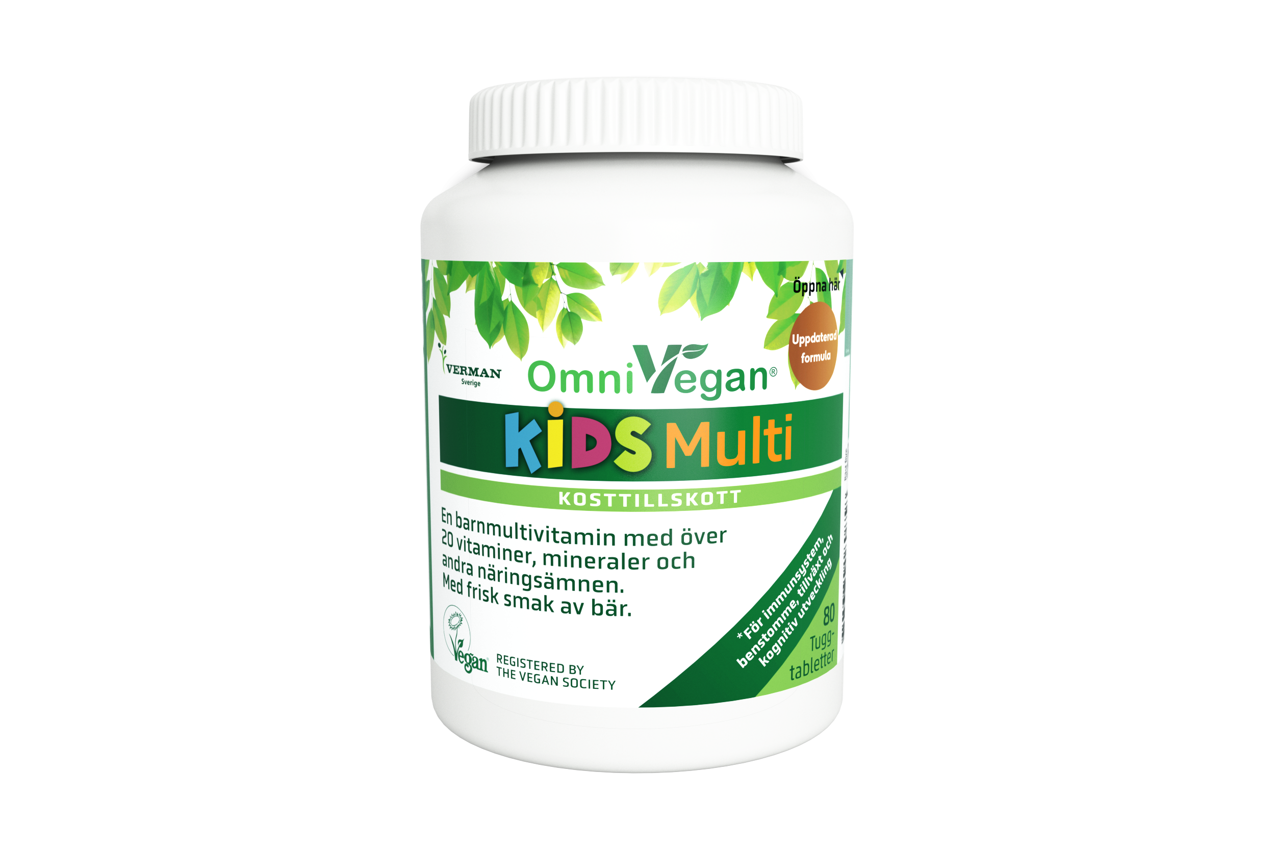 OmniVegan KIDS Multi 80 tuggtabletter