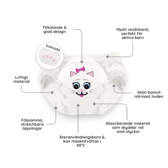 My Carry Potty Potträningsbyxa Katt Storlek 2-3 år 3-pack