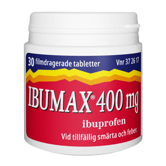 Ibumax 400 mg Filmdragerad tablett i burk 30 st