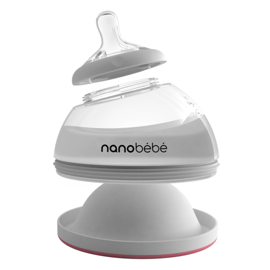 Nanobébé Bröstmjölksflaska Anti-kolik Grå 150 ml