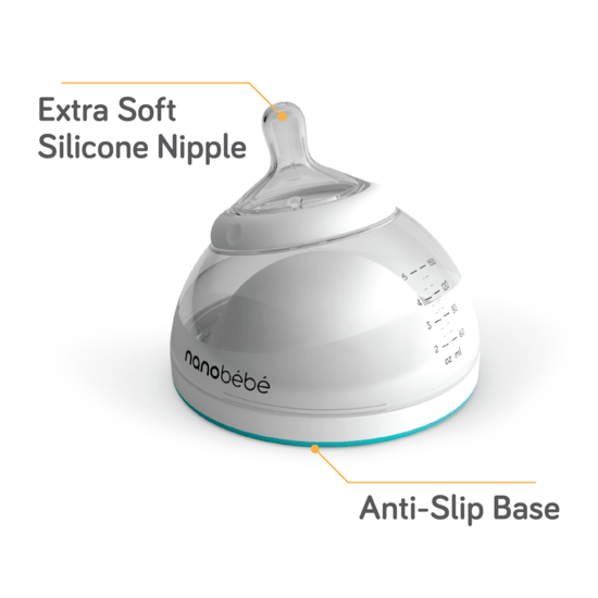 Nanobébé Bröstmjölksflaska Anti-kolik Grå 150 ml