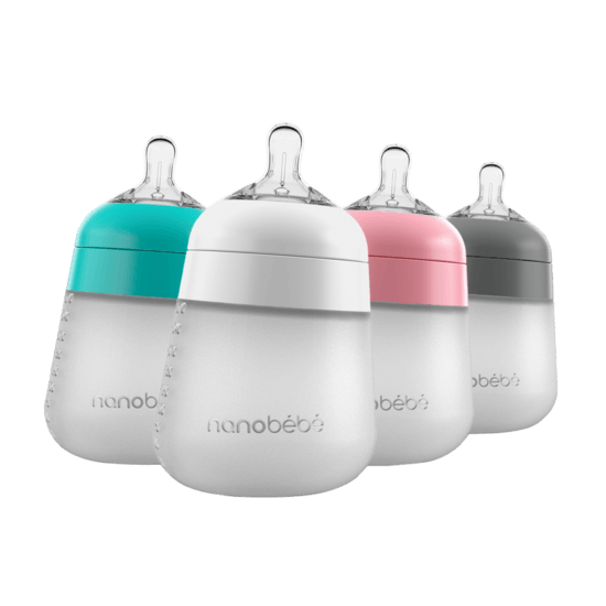 Nanobébé Flexy Silikonflaska Anti-kolik Rosa 270 ml