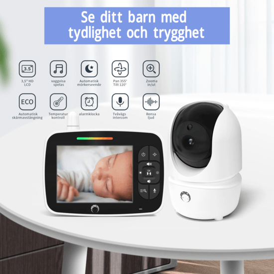 Luna Bambini Baby Monitor Classic med 3,5" färgskärm