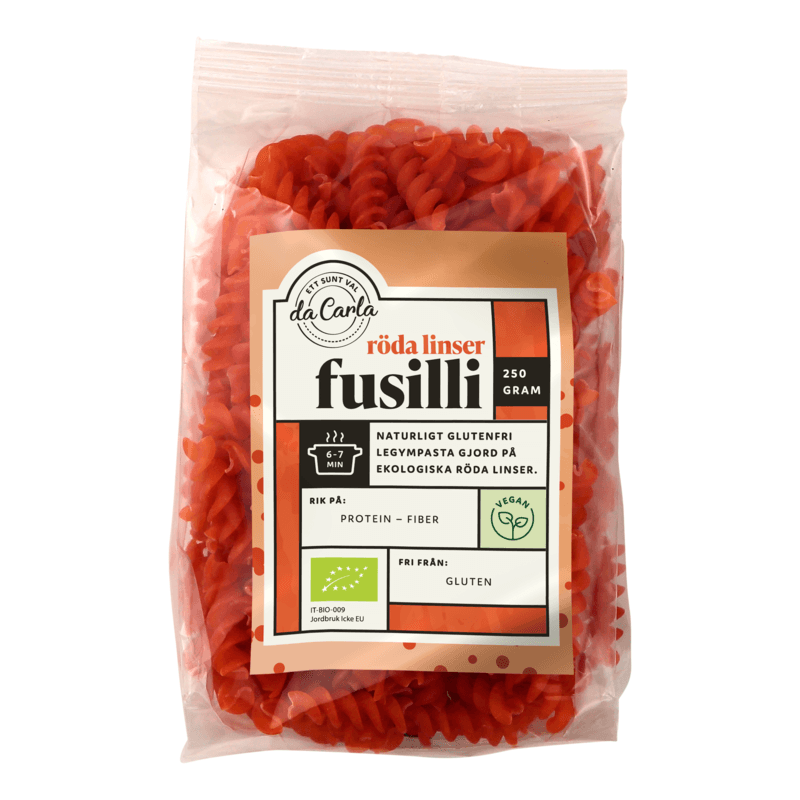 da Carla Da Carla Pasta Röda Linser EKO 205 g