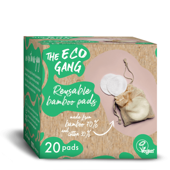 The Eco Gang Återanvändbara Bamburondeller 20-pack