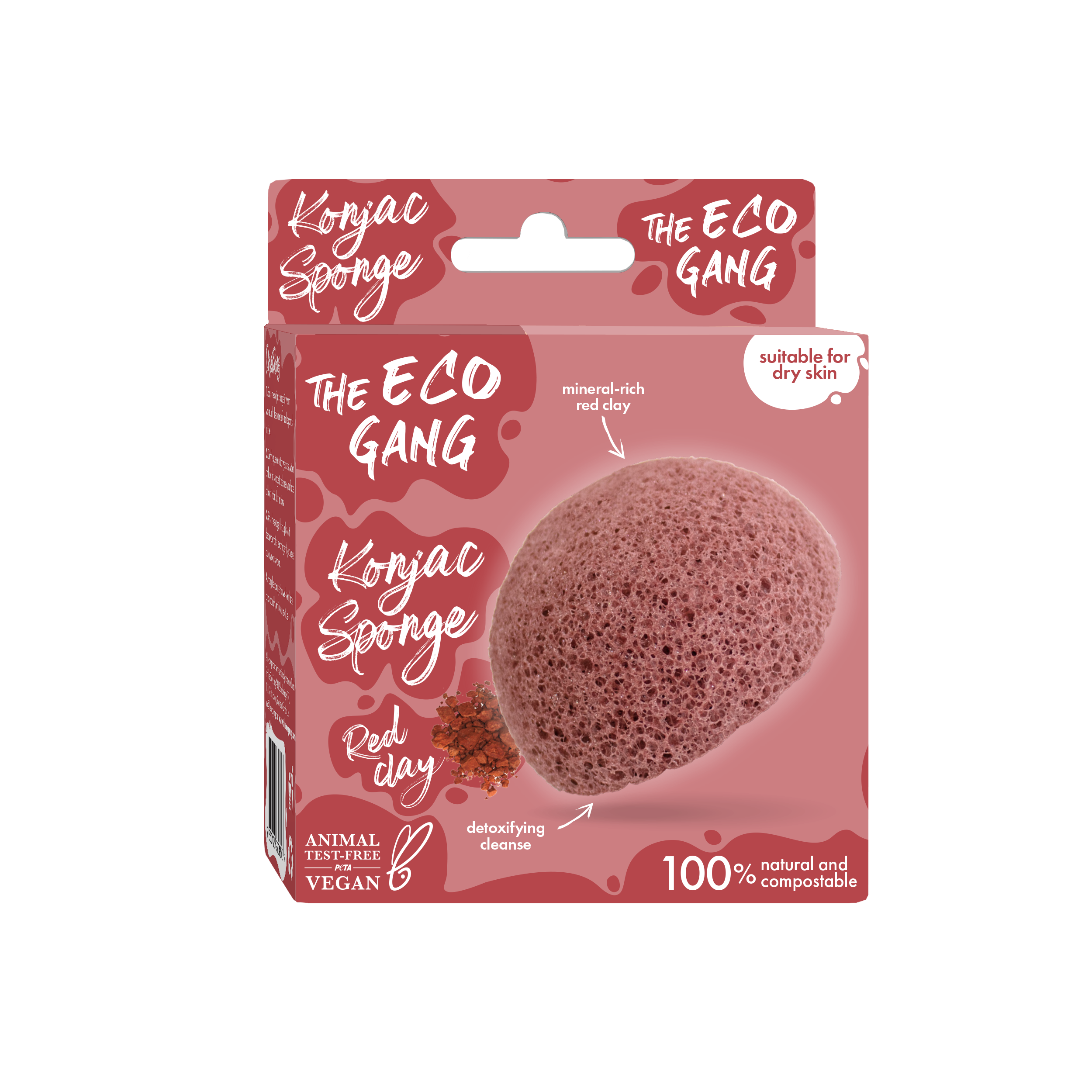 The Eco Gang Konjaksvamp Red Clay