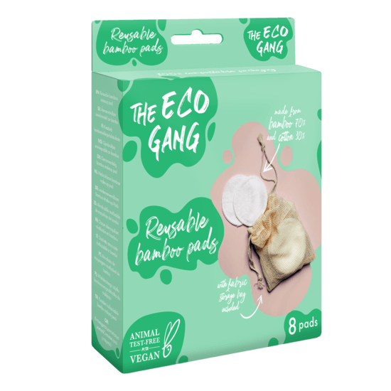 The Eco Gang Återanvändbara Bamburondeller 8-pack