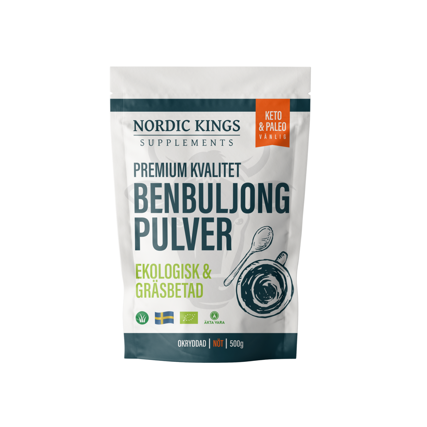 Alternativ bild 1 för Nordic Kings Premium Benbuljongpulver EKO 500 g