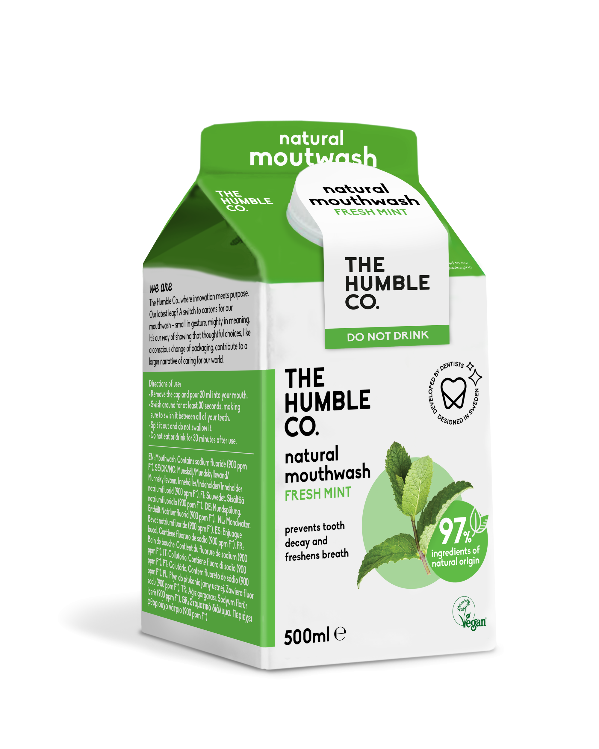 Humble Natural Mouthwash Fresh Mint 500 ml