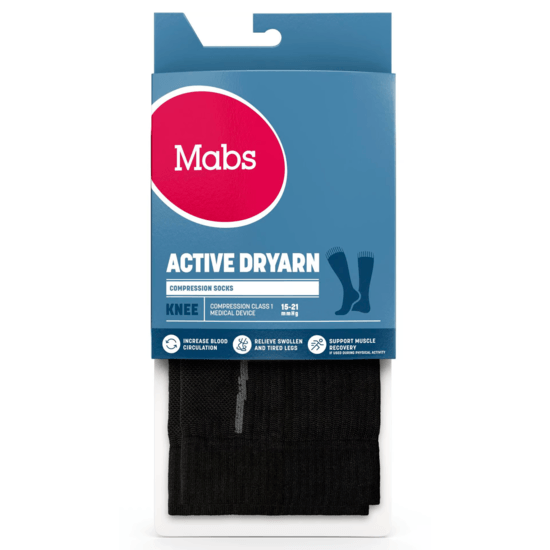 Mabs Comp Active Dryarn Knee Black XL