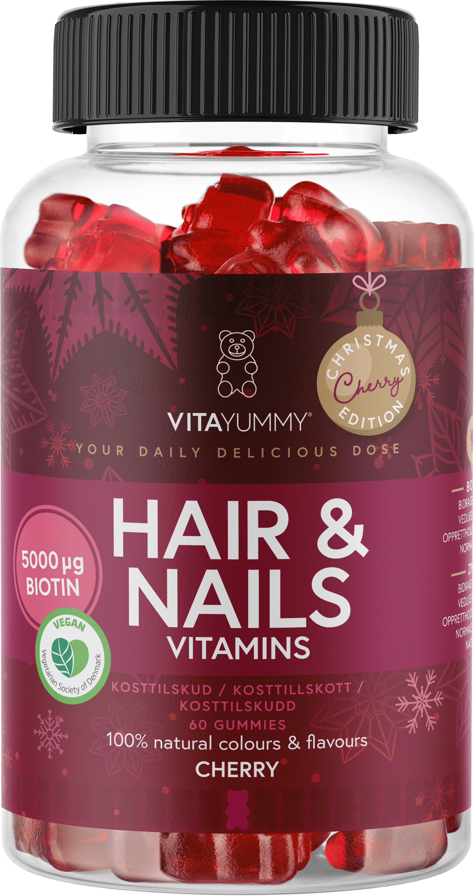 VitaYummy Hair & Nails Cherry Christmas Edition 60 gummies