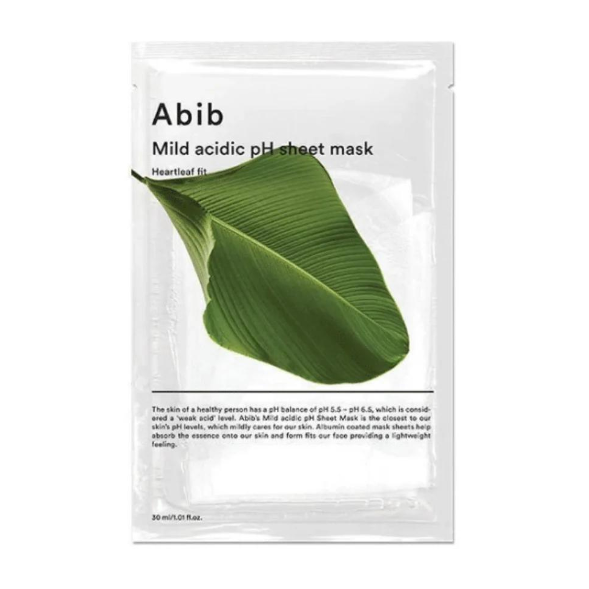 Abib Mild Acidic pH Sheet Mask Heartleaf Fit 30 ml