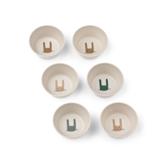LIEWOOD Cees Skål Bunny/Sandy 6-pack