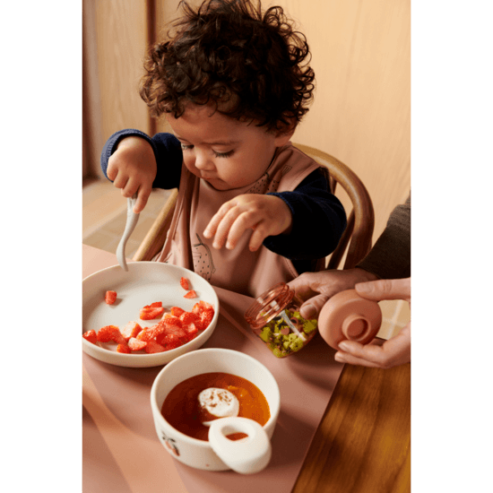 Dominique Baby Food Boxes in Peach / Seashell (4 Pack) by Liewood main image 1