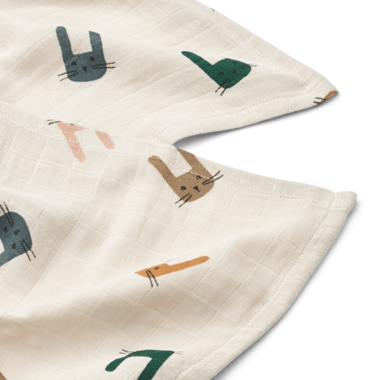LIEWOOD Lewis Muslinfilt Bunny/Sandy 2-pack