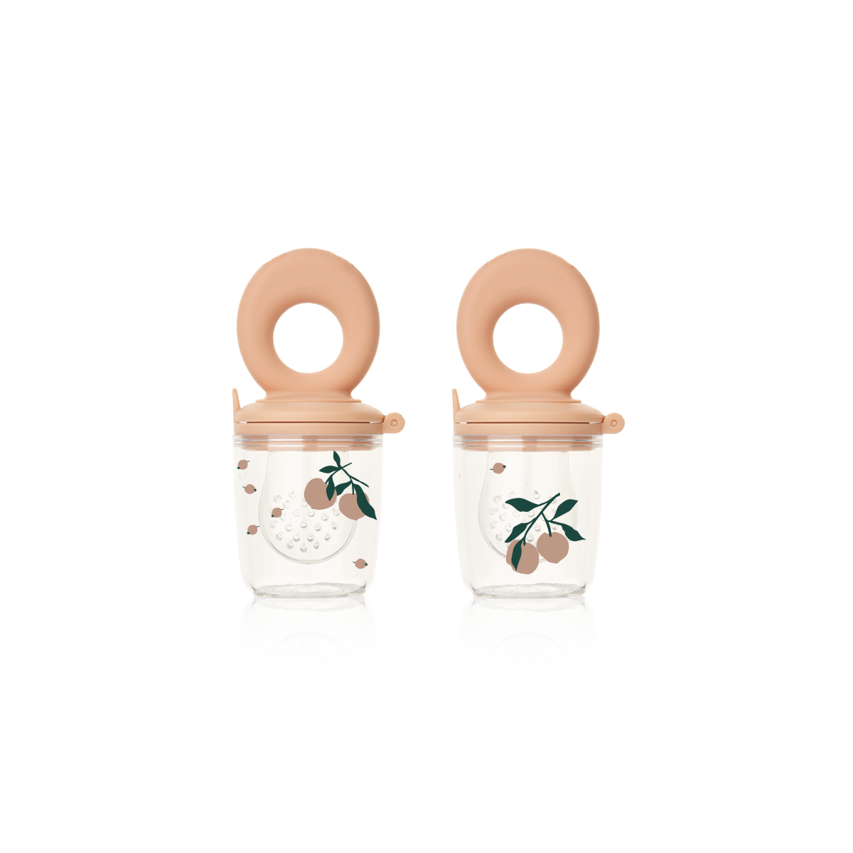LIEWOOD Miranda Printed Food Feeder Peach/Sea Shell 2-pack