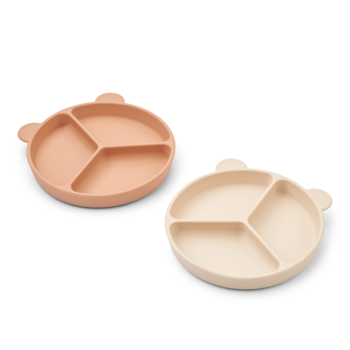 LIEWOOD Stacy Sugtallrik med fack Tuscany Rose/Apple Blossom 2-pack