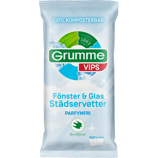 Grumme Vips Städservetter Fönster 60 st