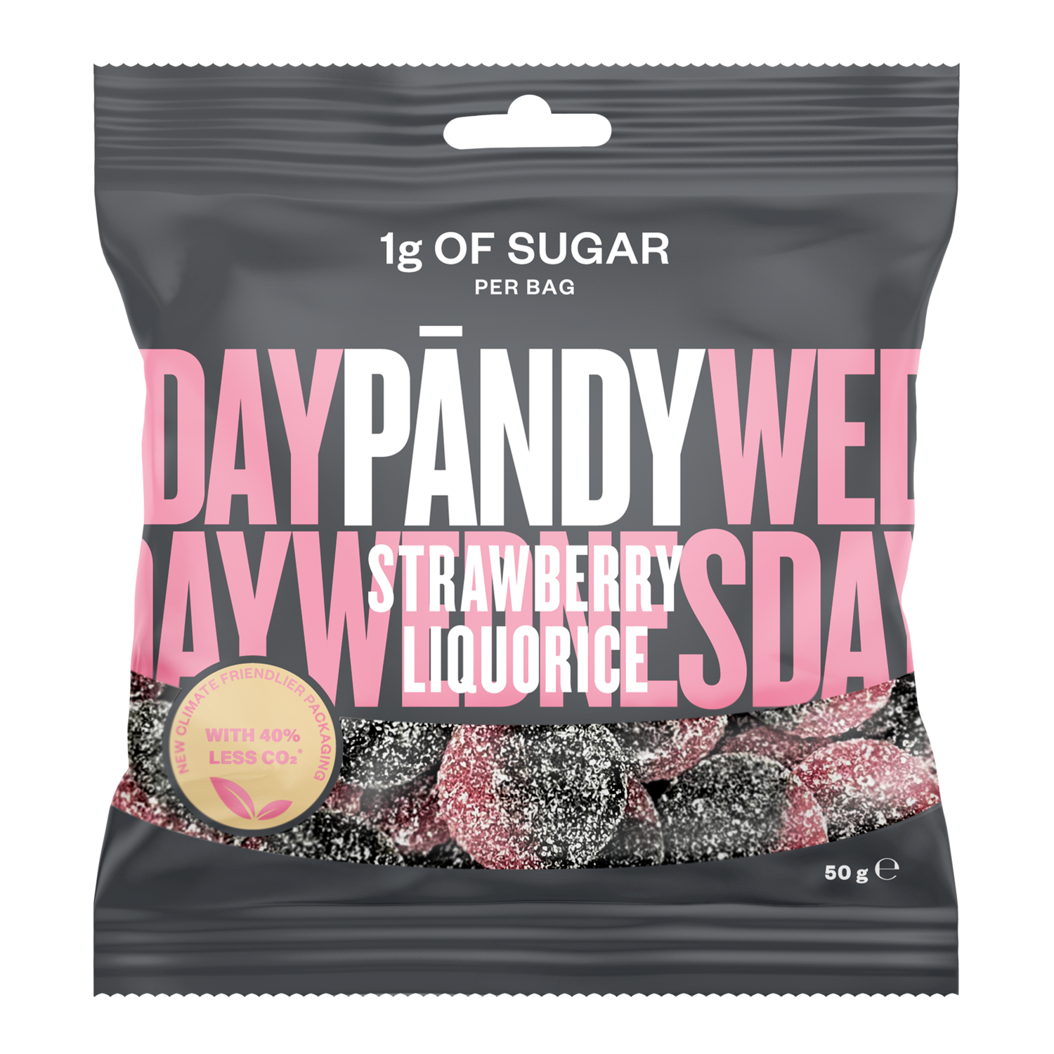 Alternativ bild 1 för Pändy Strawberry/Liquorice 50 g