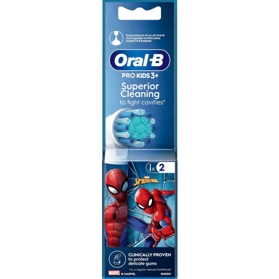 Oral-B Pro Kids borsthuvuden med Spiderman 2 st