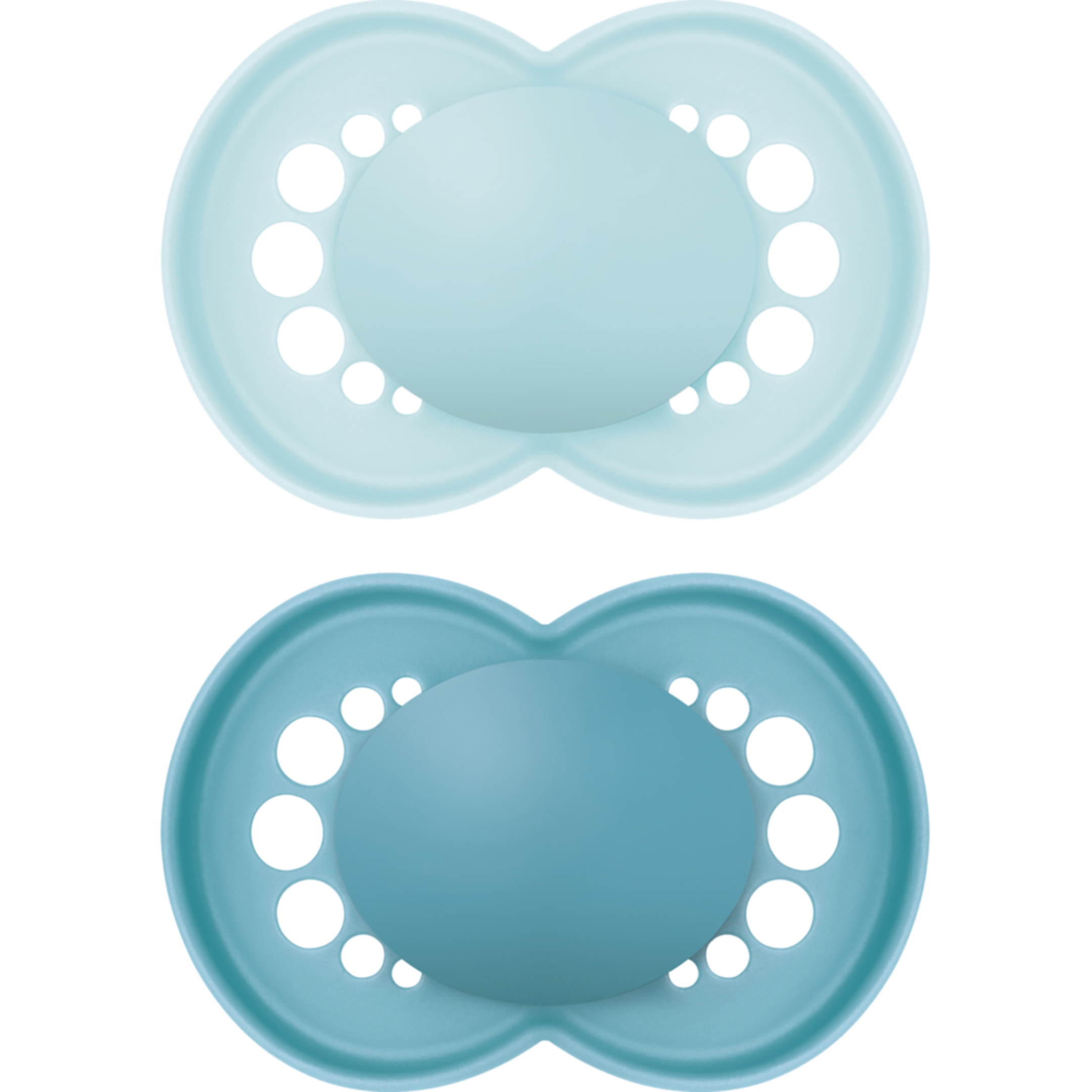 MAM Original 16-36 mån Silikon Unprinted Blue 2-pack