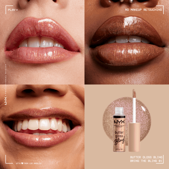 NYX Professional Makeup Butter Gloss Bling 01 Bring The Bling 8 ml