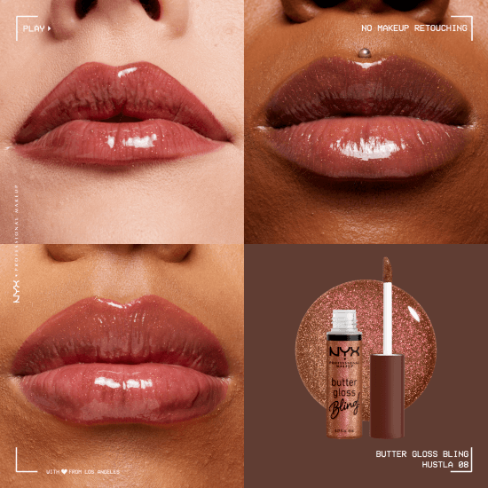 NYX Professional Makeup Butter Gloss Bling 08 Hustla 8 ml