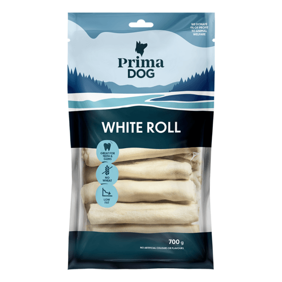 PrimaDog Vit Tuggrulle 13 cm 700 g