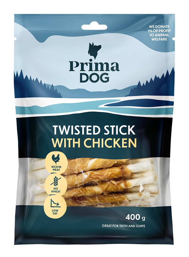 PrimaDog Tuggpinne med Kyckling 13 cm 400 g