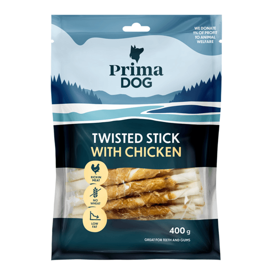 PrimaDog Tuggpinne med Kyckling 13 cm 400 g
