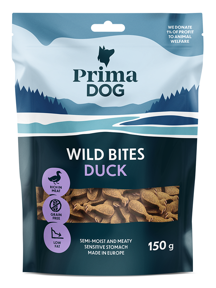 PrimaDog Wild Bites Anka 150 g