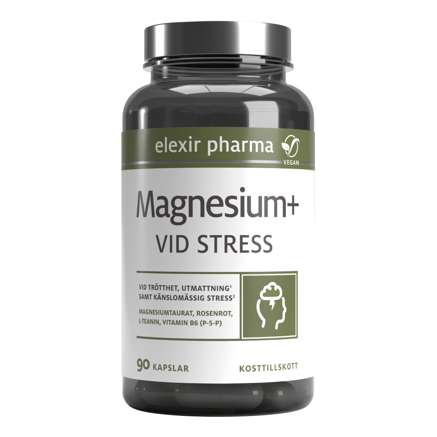 Alternativ bild 1 för Elexir Pharma Magnesium+ Vid stress 90 kapslar