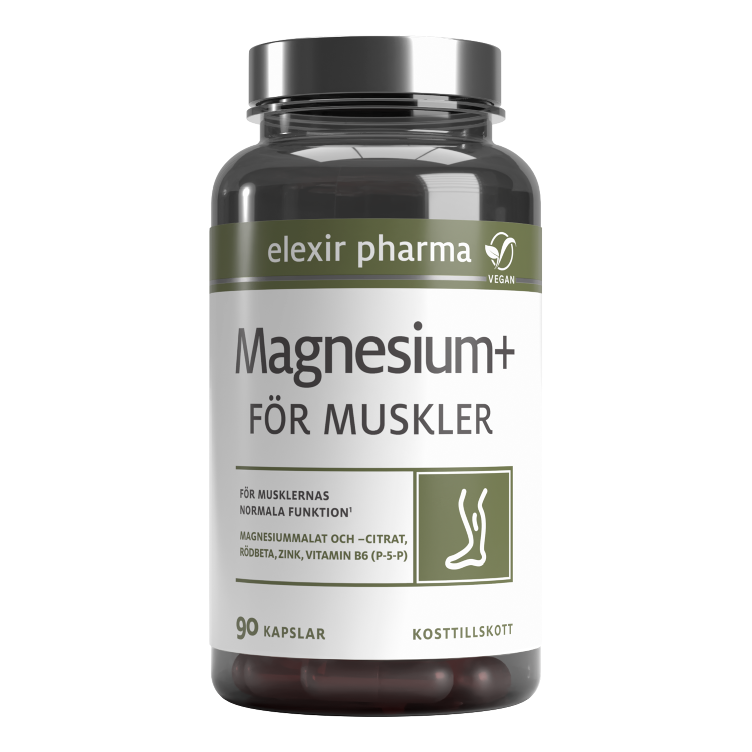 Alternativ bild 1 för Elexir Pharma Magnesium+ För muskler 90 kapslar