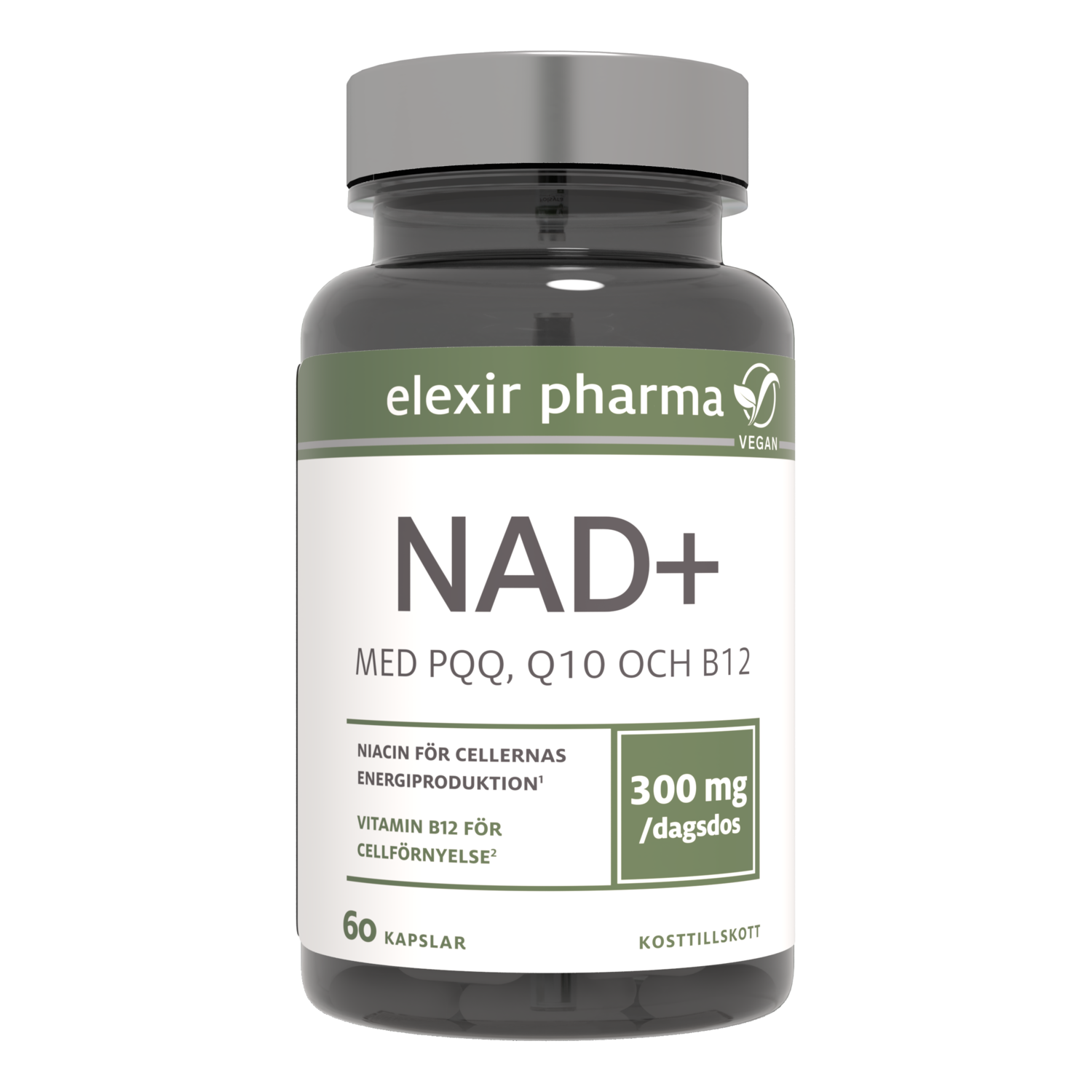 Alternativ bild 1 för Elexir Pharma NAD+ 60 kapslar