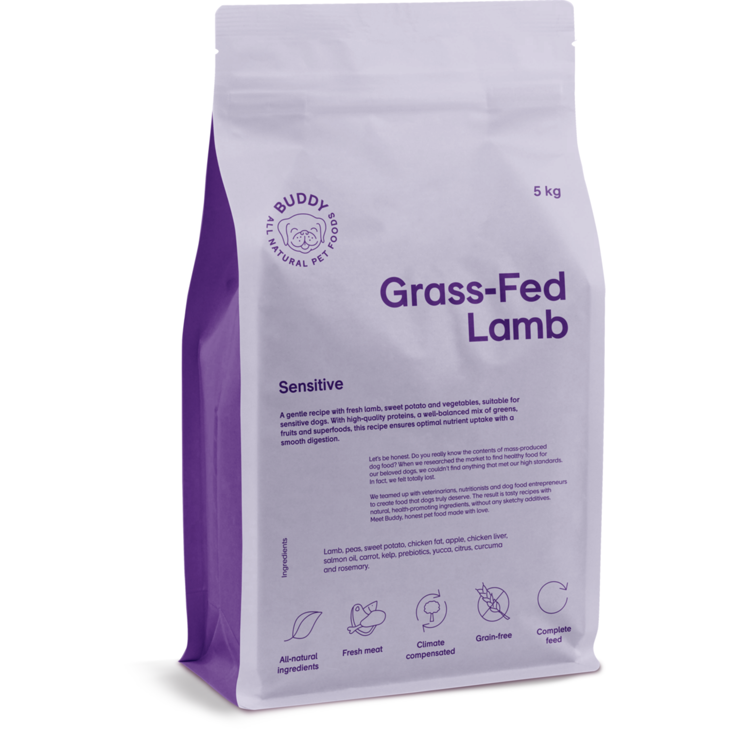 Alternativ bild 1 för Buddy Pet Foods Buddy Grass-Fed Lamb 5 kg