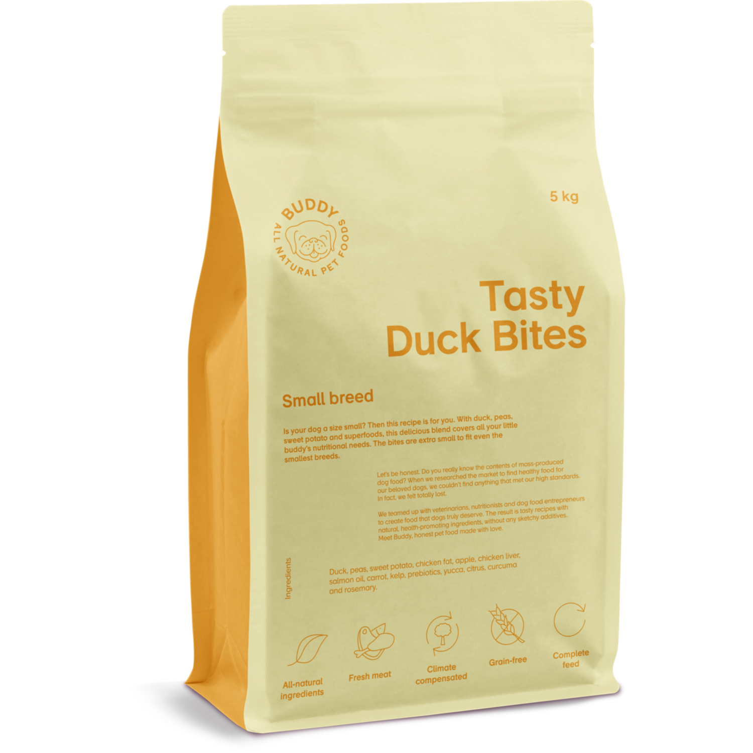 Alternativ bild 1 för Buddy Pet Foods Buddy Tasty Duck Bites 5 kg