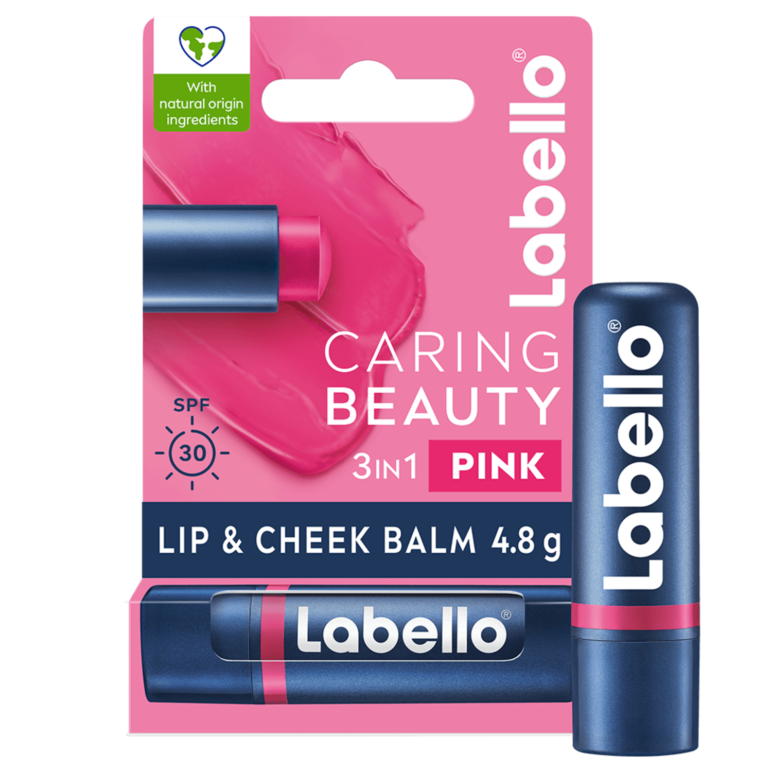 Alternativ bild 1 för Labello Lip Balm Caring Beauty Pink