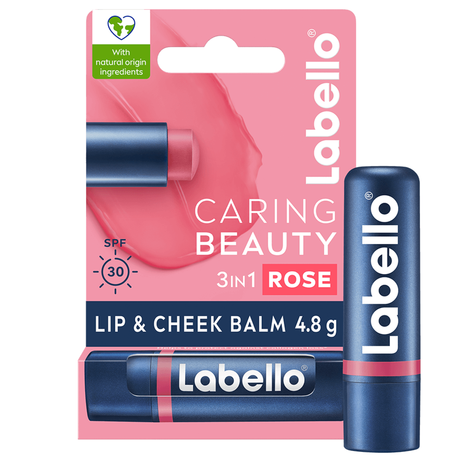 Alternativ bild 1 för Labello Lip Balm Caring Beauty Rose-Nude