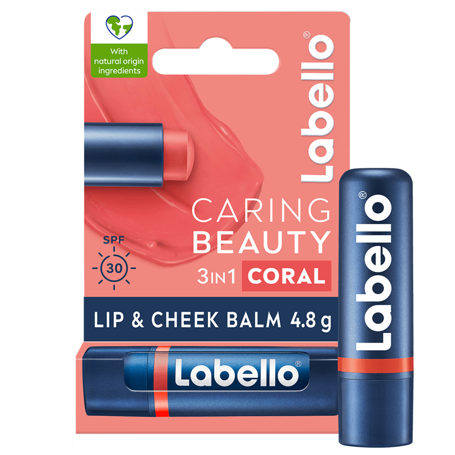 Alternativ bild 1 för Labello Lip Balm Caring Beauty Coral-Nude