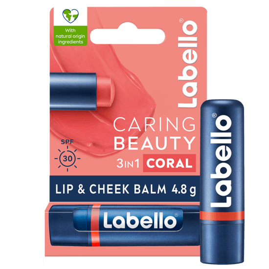 Labello Läppbalsam Caring Beauty Coral-Nude 4,8 g 