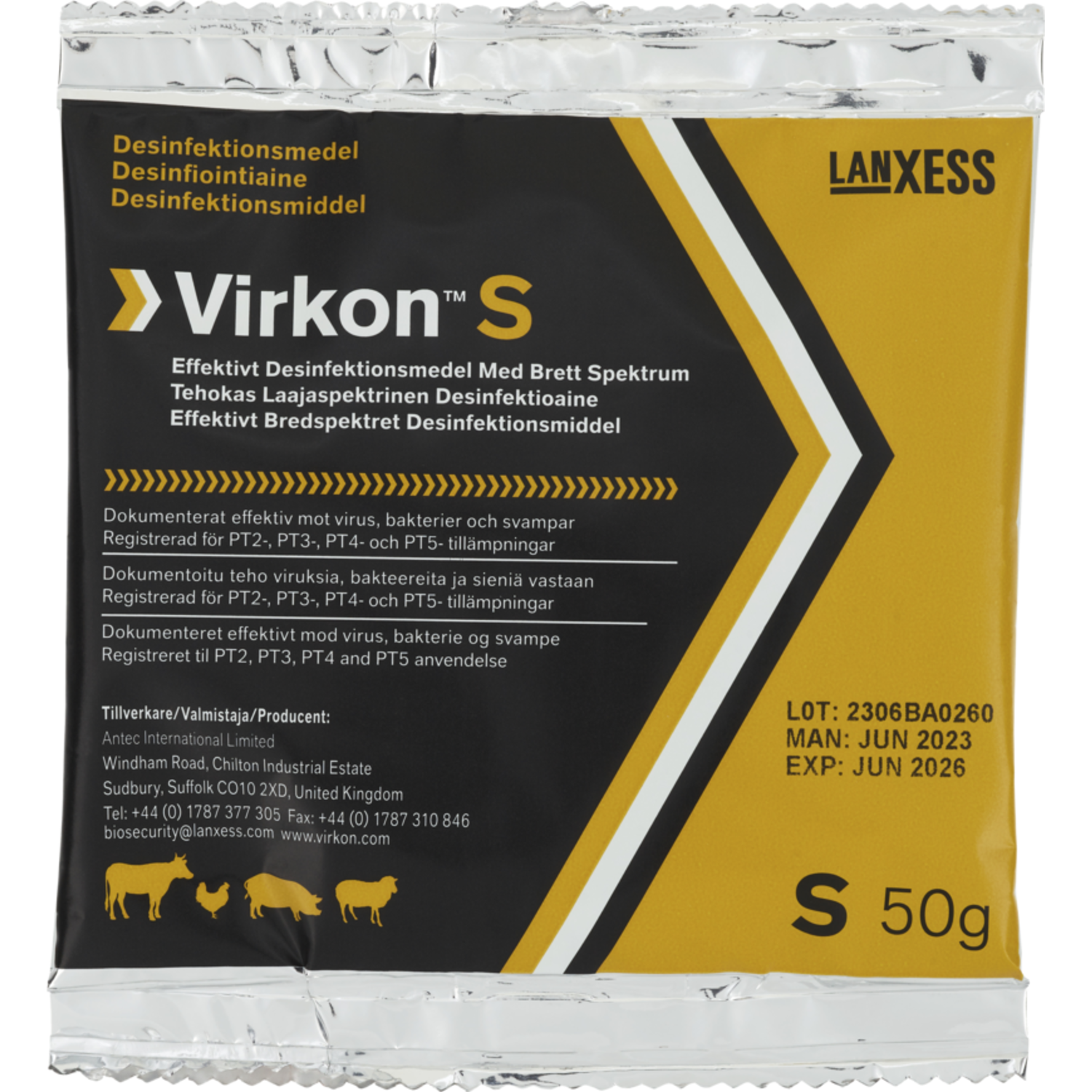 Alternativ bild 1 för Virkon S Pulver 50 g