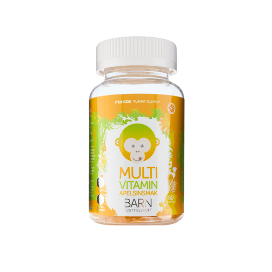 Monkids Multivitamin + Apelsin Barn 60 tabletter