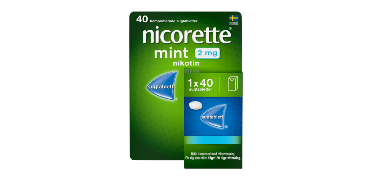 Köp Nicorette Mint Komprimerad Sugtablett 2 mg 40 st