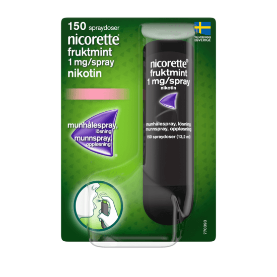 Nicorette Fruktmint, munhålespray, lösning 1 mg/spray 150 st