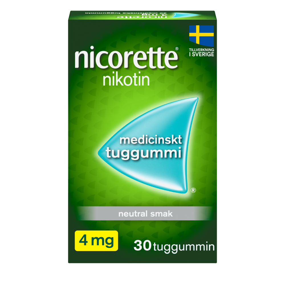 Nicorette, medicinskt tuggummi 4 mg 30 st