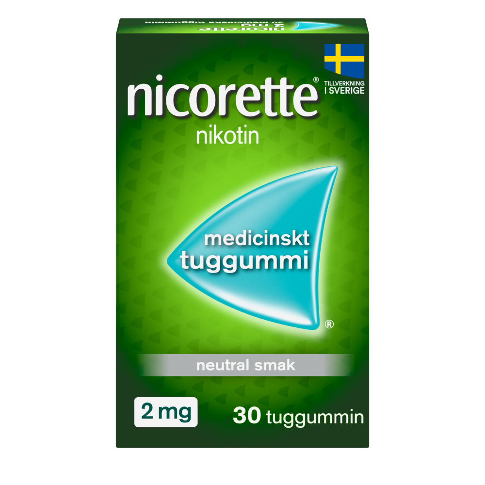 Nicorette, medicinskt tuggummi 2 mg 30 st