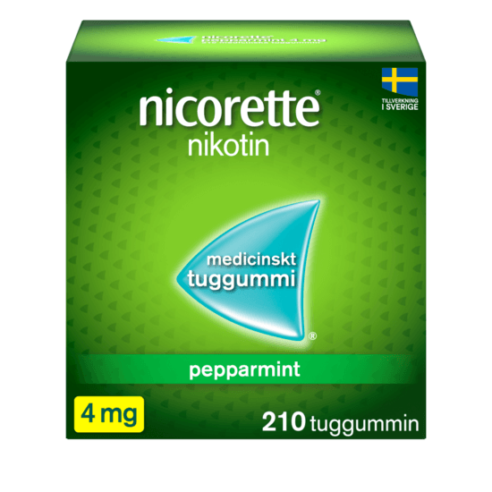 Nicorette Pepparmint, medicinskt tuggummi 4 mg 210 st