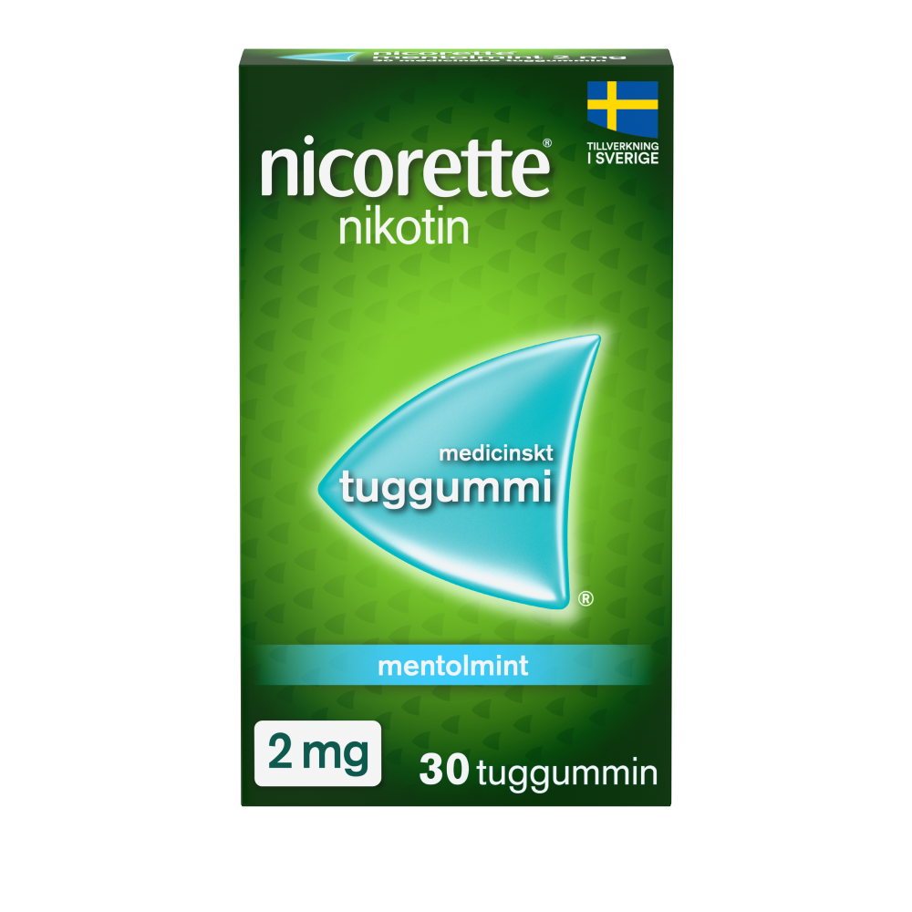 Nicorette Mentolmint, medicinskt tuggummi 2 mg 30 st